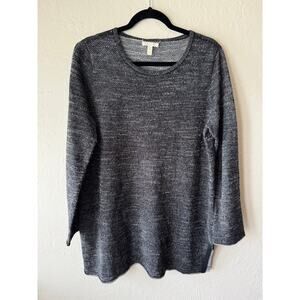 Eileen Fisher Crewneck Organic Linnen / Organic Cotton Sweater Dress Size M